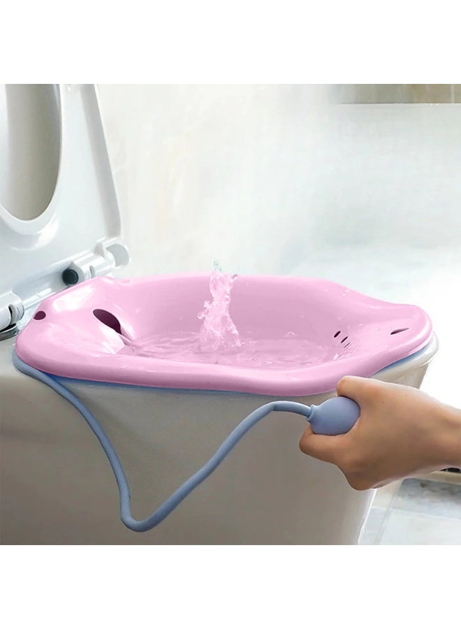 حمام جلوس طبي لمقعد المرحاض مع فلوشر – حوض علاجي للجلوس والعناية بالمنطقة الحساسة – مناسب للنساء الحوامل ومرضى البواسير – خامات طبية آمنة ومريحة – تصميم مانع لتسريب المياه - Image 4