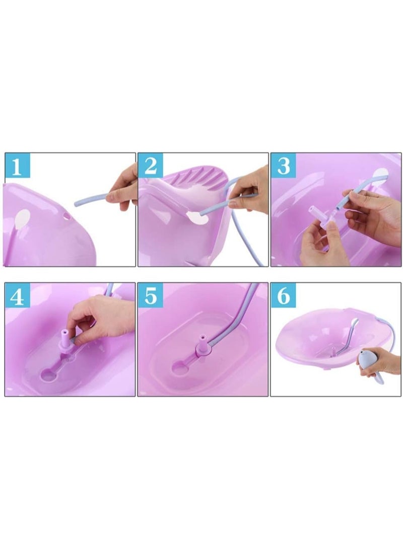 حمام جلوس طبي لمقعد المرحاض مع فلوشر – حوض علاجي للجلوس والعناية بالمنطقة الحساسة – مناسب للنساء الحوامل ومرضى البواسير – خامات طبية آمنة ومريحة – تصميم مانع لتسريب المياه - Image 2