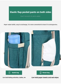 Haidue New Style Multifunctional Portable Mommy Bed Backpack With Mosquito Net For Baby- Green  - Image 2