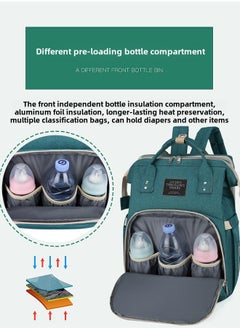 Haidue New Style Multifunctional Portable Mommy Bed Backpack With Mosquito Net For Baby- Green  - Image 1