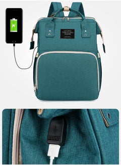Haidue New Style Multifunctional Portable Mommy Bed Backpack With Mosquito Net For Baby- Green  - Image 4