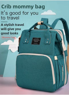 Haidue New Style Multifunctional Portable Mommy Bed Backpack With Mosquito Net For Baby- Green  - Image 5