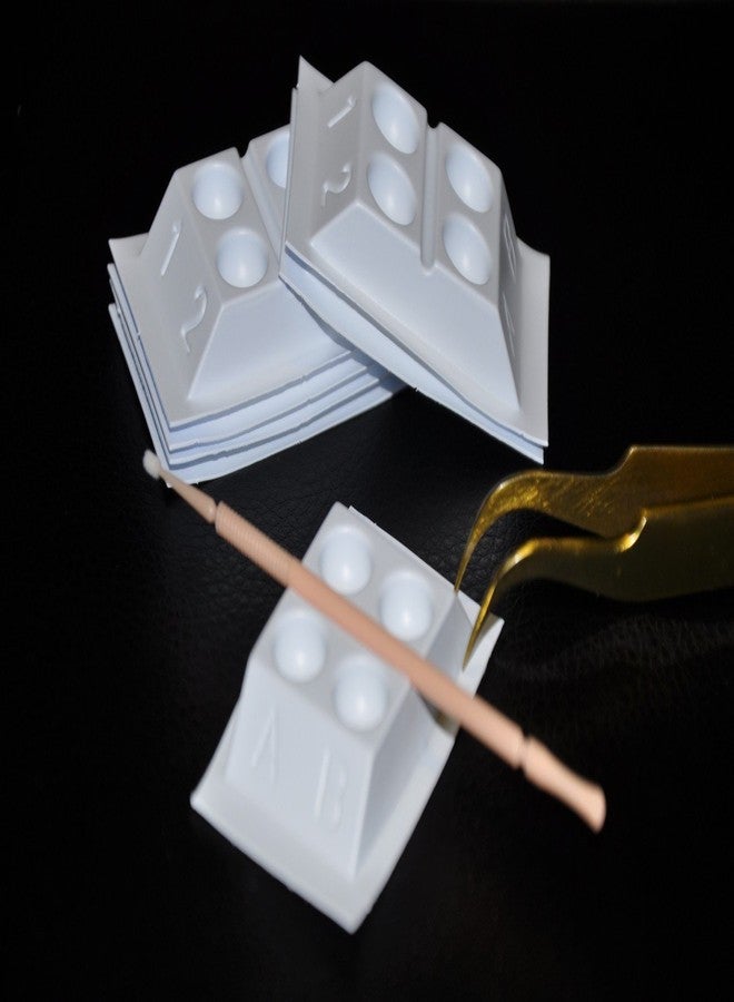 Alluring Disposable Glue Holder with 4 wells/Ahesive Pallet Eyelash Extensions QTY 25#