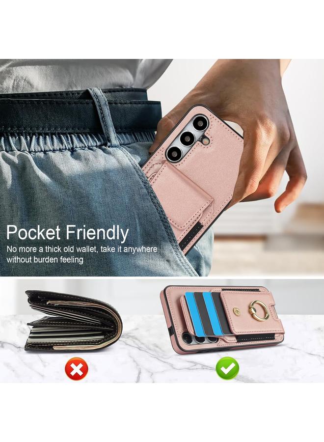 S-TOP Case For Samsung Galaxy S24+ 5G Elastic Card Bag Ring Holder Phone Case - Image 3