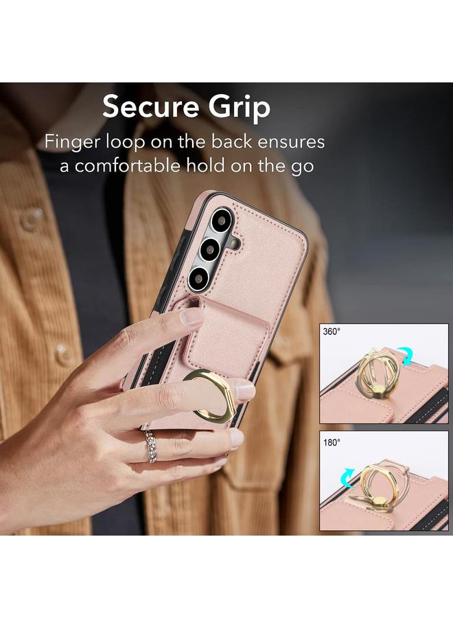 S-TOP Case For Samsung Galaxy S24+ 5G Elastic Card Bag Ring Holder Phone Case - Image 2