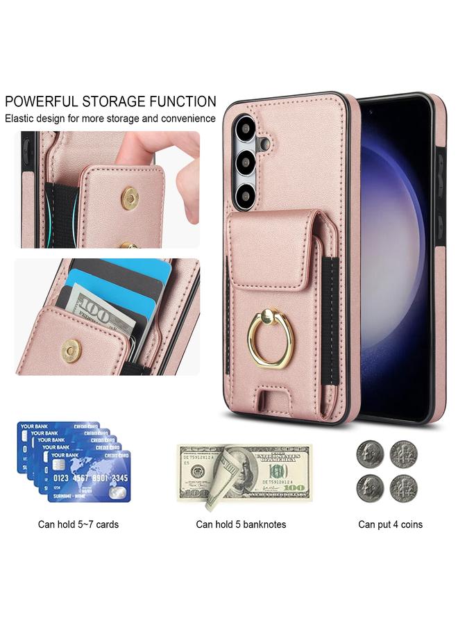 S-TOP Case For Samsung Galaxy S24+ 5G Elastic Card Bag Ring Holder Phone Case - Image 5