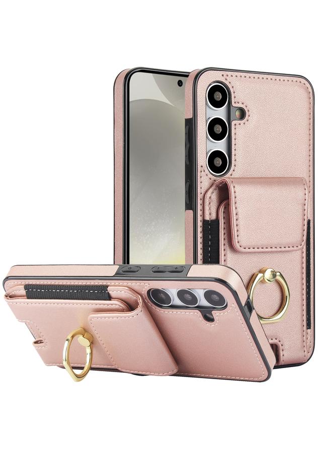 S-TOP Case For Samsung Galaxy S24+ 5G Elastic Card Bag Ring Holder Phone Case - Image 1