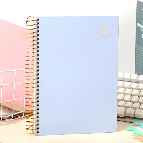 Yoment Hardcover Spiral Notebook,300 Pages College Ruled Notebooks,7” x 10”Large Spiral Journal,B5 Hard Cover Notebooks for Work Writing School,Blue - Image 3