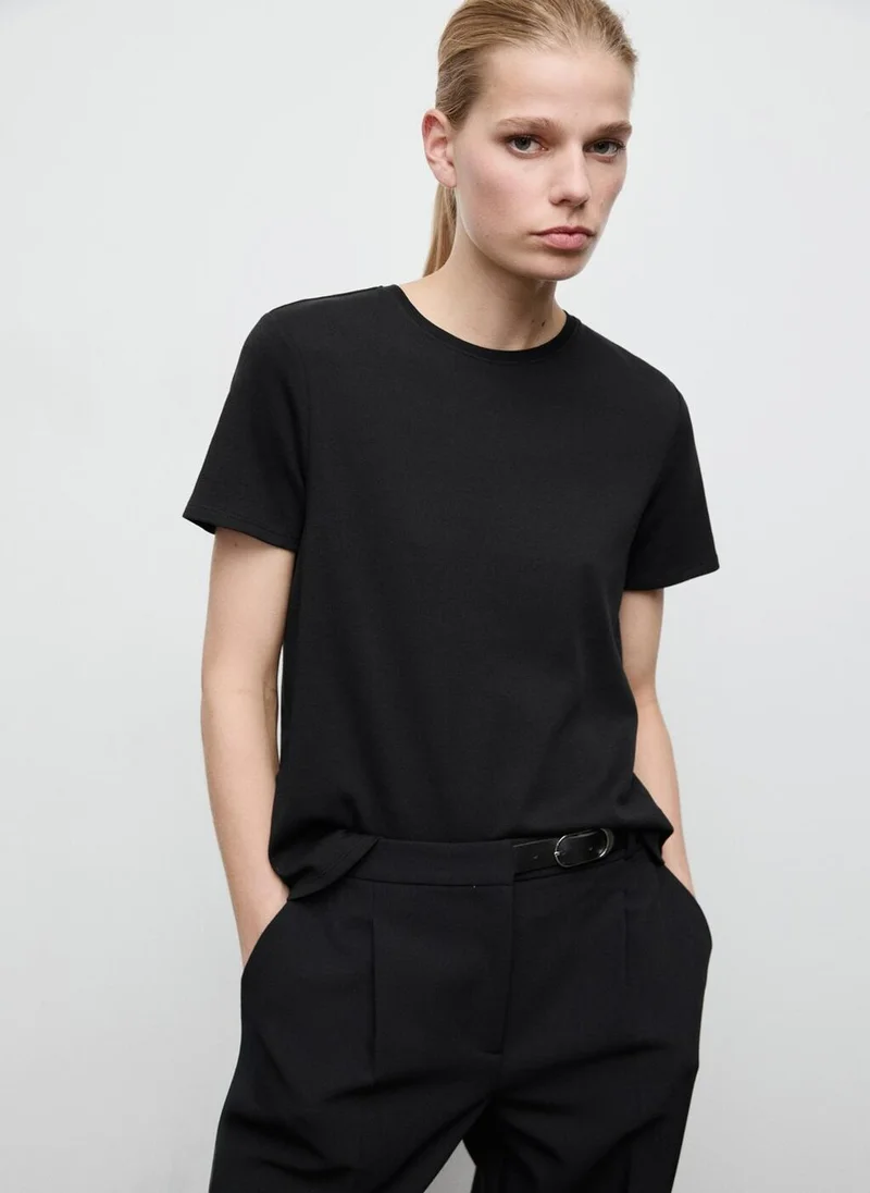 MANGO Short-sleeved cotton t-shirt
