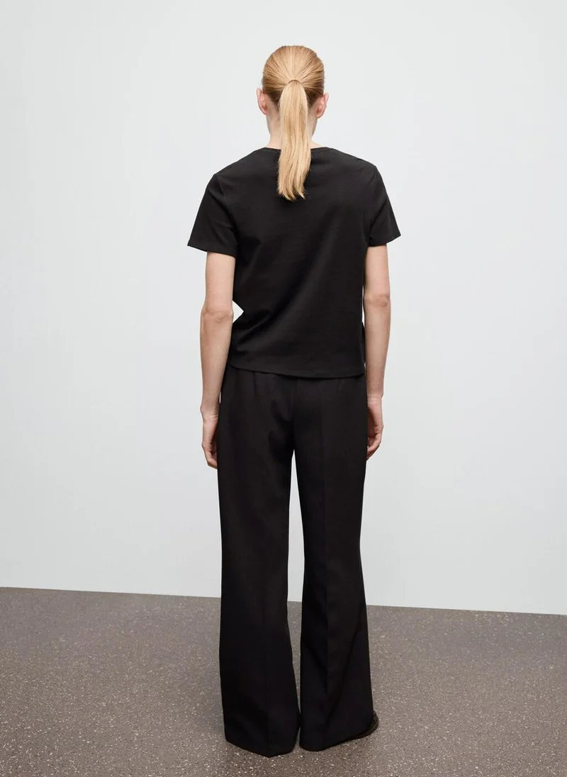 MANGO Short-sleeved cotton t-shirt