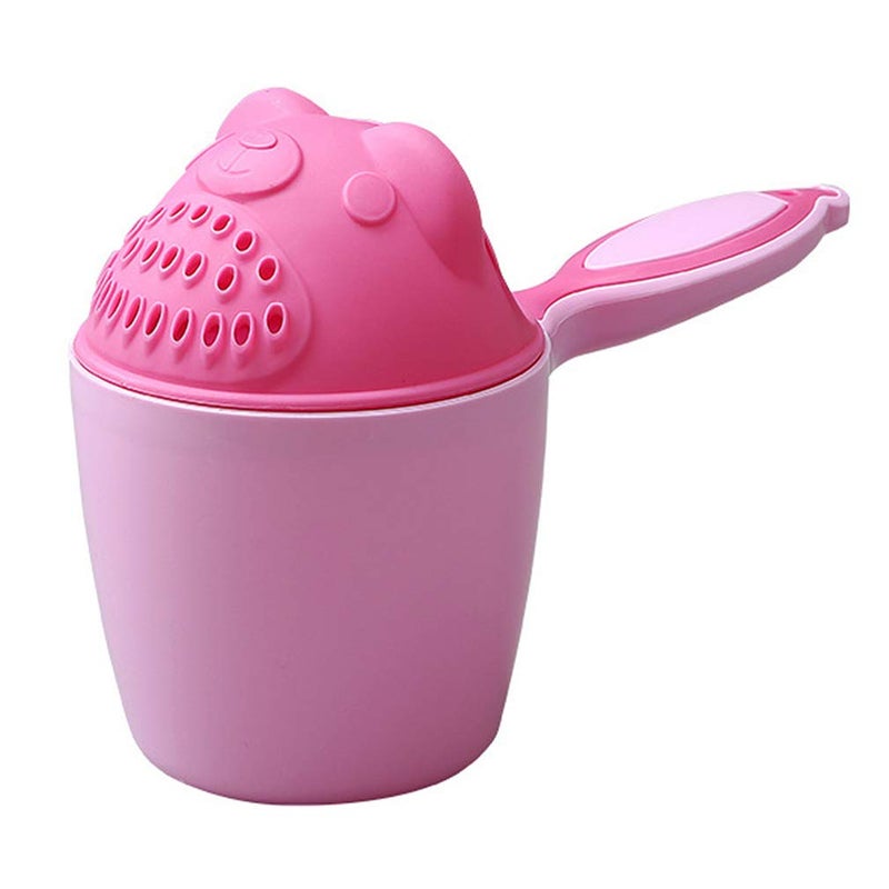 OLEWELL Baby Bath Rinse Cup with Bear Design for Rinsing Hair and Protecting Infant Eyes (Pink) - Image 2