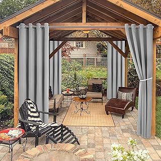 BONZER BONZER Waterproof Indoor/Outdoor Curtains for Patio - Thermal Insulated, Sun Blocking Grommet Blackout Curtains for  - Image 1