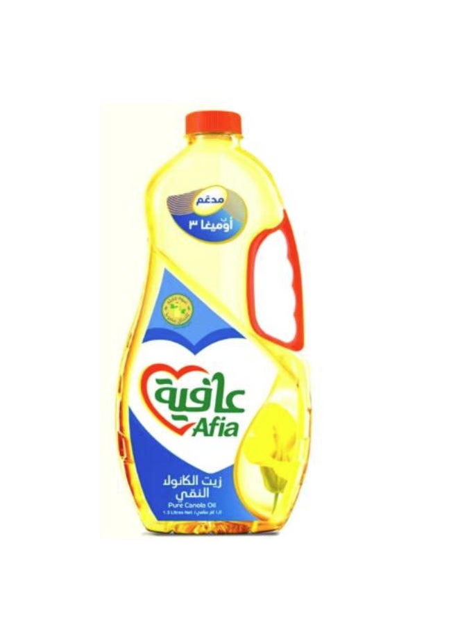 Afia Pure Canola Oil 6x1.5Lt ( 6 Pieces ) - Image 1