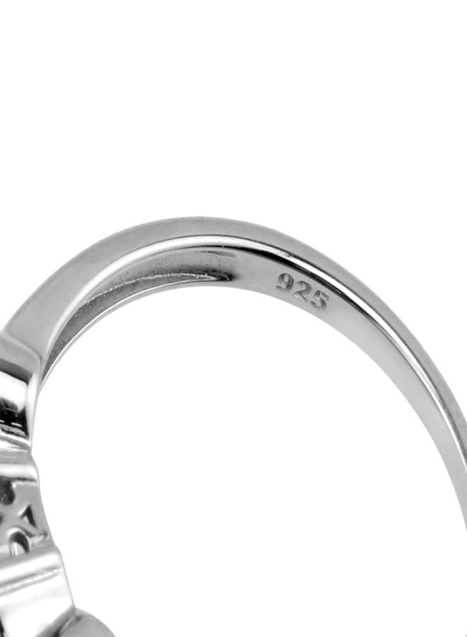 Silvershake 8X6mm 1.14 CTW Genuine Oval Shape Yellow Citrine 925 Sterling Silver Victorian Inspired East-West Solitaire Ring November Gemstone Birthstone Size 6 - Image 4