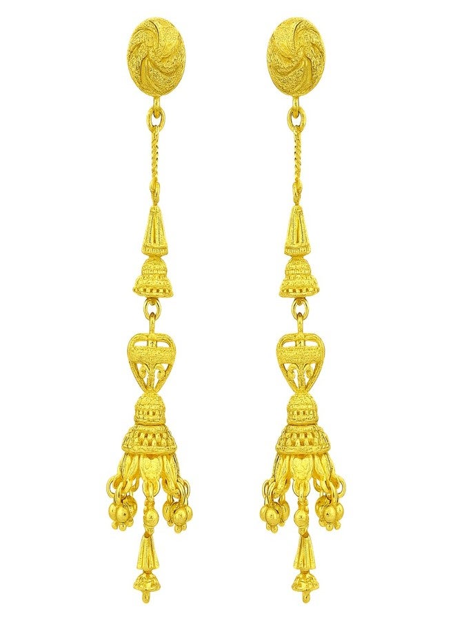 SMARNN 18K Gold Plated Sui Dhaga Earrings Set for Women - Image 2
