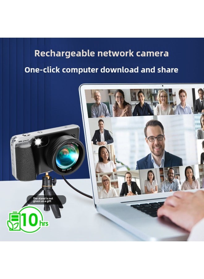 Generic 4K Retro Portable Card Machine HD Digital Camera 3 Inch Student Entry-level Digital Camera-Body Color:Tdc-80y6 (2 Batteries + 32gb Card)  - Image 4