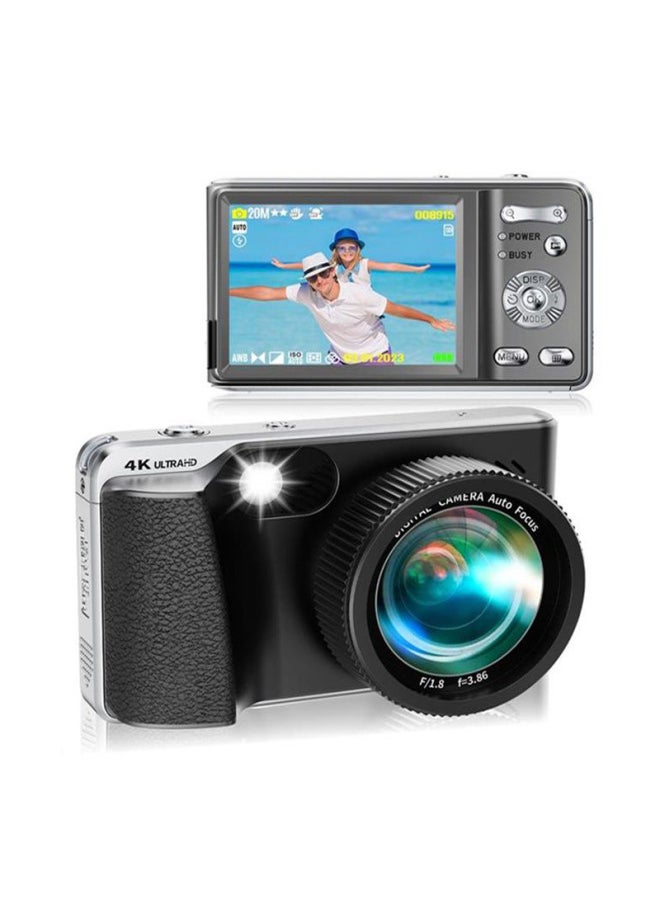 Generic 4K Retro Portable Card Machine HD Digital Camera 3 Inch Student Entry-level Digital Camera-Body Color:Tdc-80y6 (2 Batteries + 32gb Card)  - Image 5