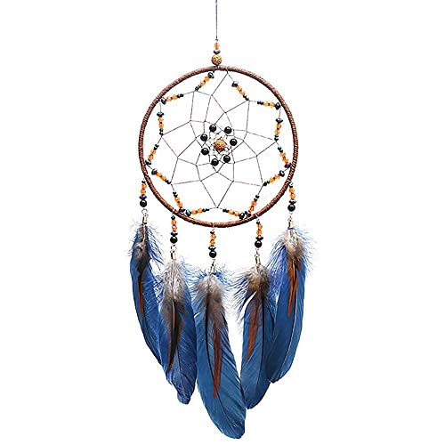 MOONFLY Dream Catcher Handmade Traditional Feather Dreamcatcher Hanging Home Wall Decoration Craft Ornament for Home, Bedroom, Kids, Boys Native American Style Décor (Star) - Image 1