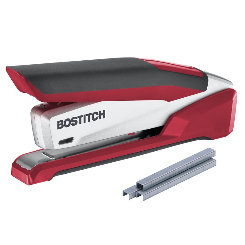 Bostitch Office InPower SpringPowered Premium Desktop Stapler One Finger No Effort RedSilver 1117