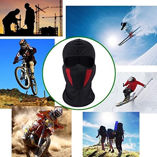 PrimeBox Helmet Face Mask Full Cover Bike Riding Cotton Anti-Dust Protection Neck Gaiter Stylish Black Biker Mask Pack of 1 Balaclava for Men - Image 5