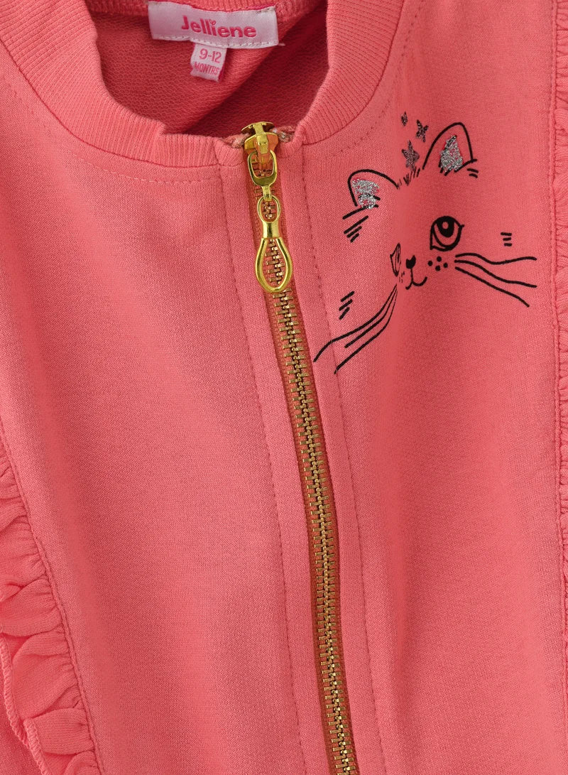 Jelliene Snuggle-Worthy Knitted Sweatshirt for Baby Girls