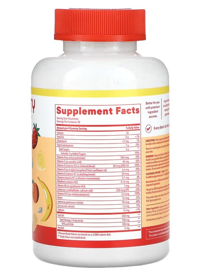 SmartyPants Vitamins - SmartyPants Kid's multi & Omega 3 Multivitamin -120 Gummies - Image 1