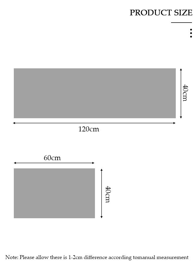 DUNISO مجموعة سجادات وبسط المطبخ من الجلد الفاخر، مضادة للتعب، غير قابلة للانزلاق، قابلة للغسل، سريعة الجفاف للمطبخ 40*60 سم/40*120 سم - Image 2