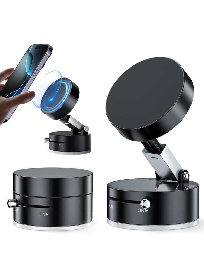 TAFAN™ Vacuum Suction Magnetic Car Phone Holder, 360° Rotatable and Folding Phone Mount with Strong Grip.