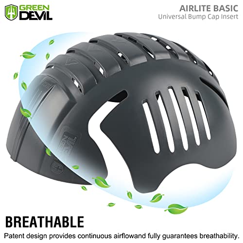 GREEN DEVIL Universal Bump Cap Insert for Baseball Caps Vented Lightweight Safety Bump Hat Insert for Men Women1Pack Grey - Image 2