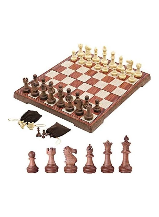 NIBEMINENT Magnetic Travel Chess Set Folding Board Game - Image 1