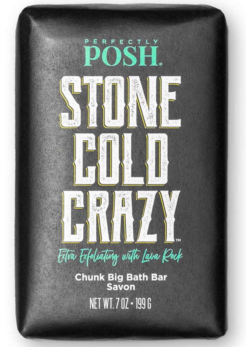 Perfectly Posh Stone Cold Crazy Big Bath Bar Soap Refreshing and Nourishing Soap with Energizing Scent for Energizing Bath Time 7oz - Image 1