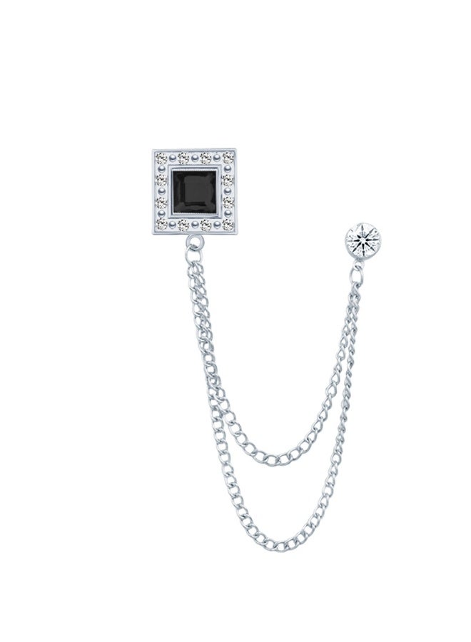 Shougu Versatile Temperament Personality Gemstone Tassel Chain Suit Brooch 