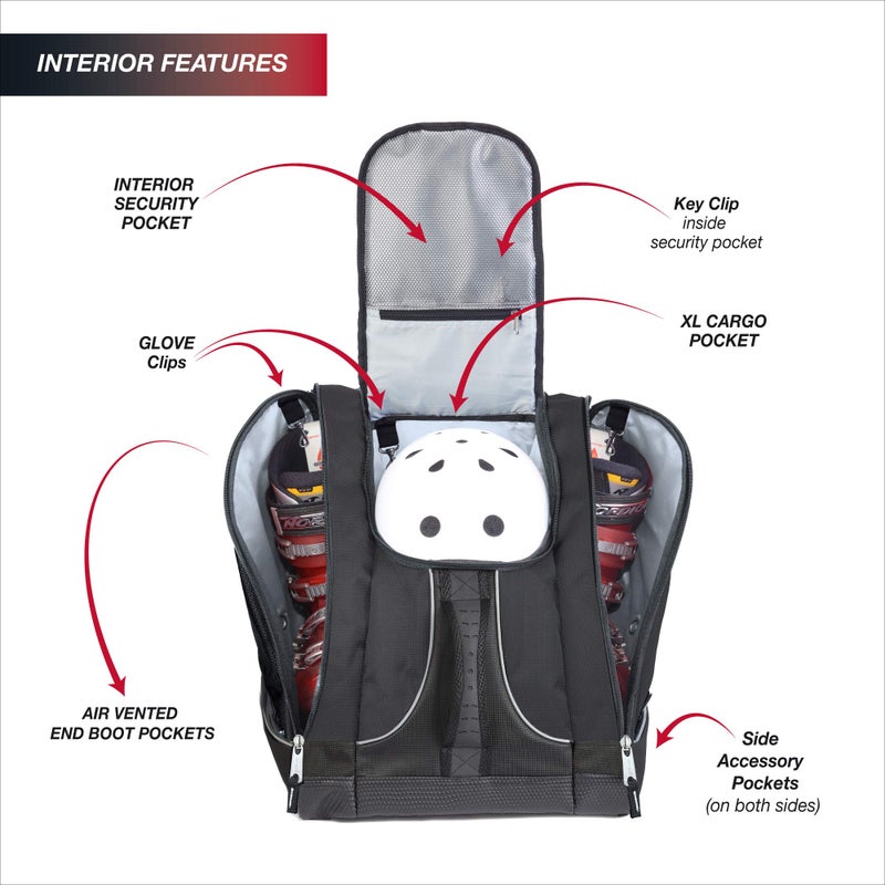 Athalon Bag and Backpack Snowboard â€“ Holds Everything â€“ (Ski Boots, Helmet, Goggles, Gloves), BlueZipGray/BK, One Size - Image 3