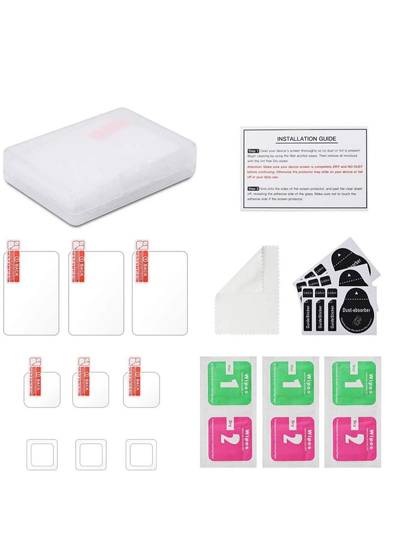Y&D - SYOSI 9 Pcs Screen Protector for GoPro Hero 8 Black, 3 Ultra Clear Tempered Glass Protector, Lens Front LCD Display Film Action Camera - Image 1