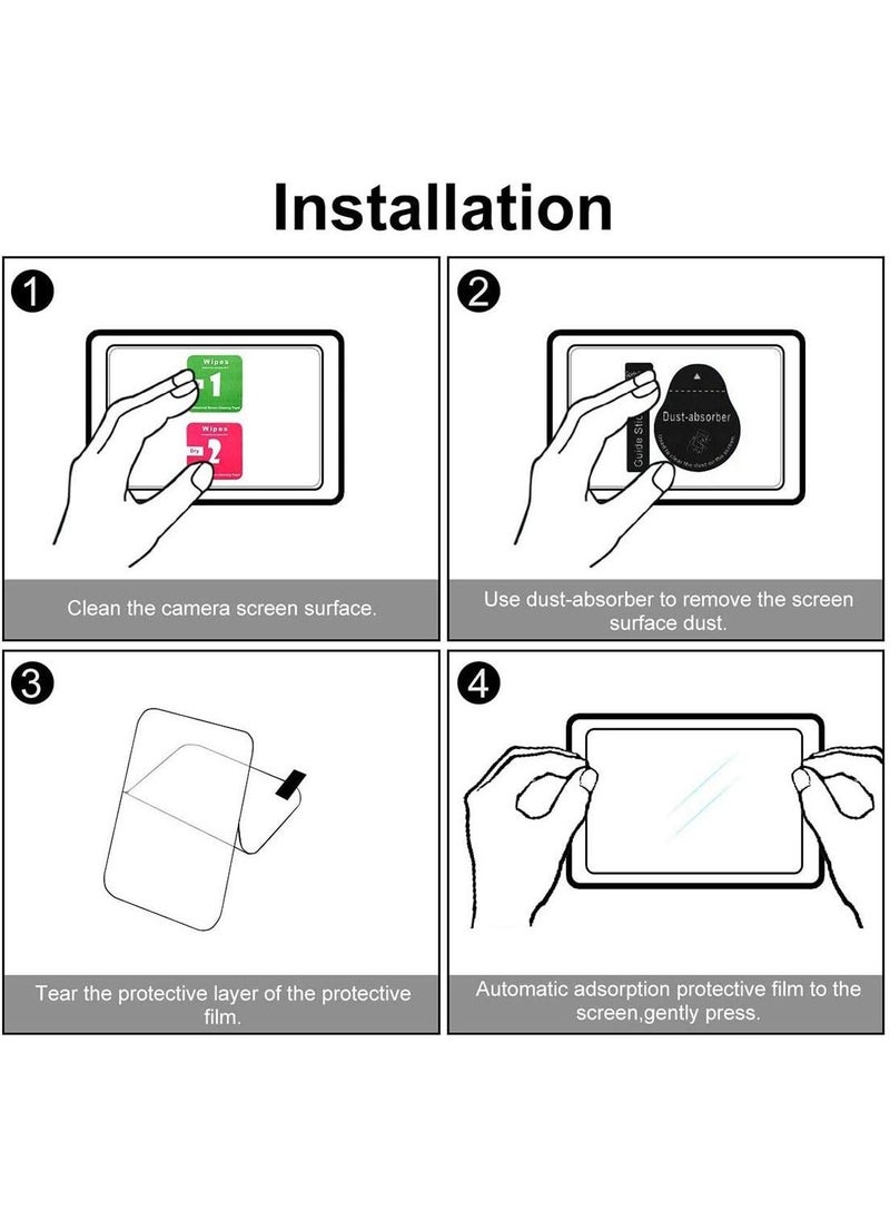 Y&D - SYOSI 9 Pcs Screen Protector for GoPro Hero 8 Black, 3 Ultra Clear Tempered Glass Protector, Lens Front LCD Display Film Action Camera - Image 1