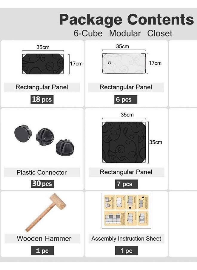Generic - DIY Shoe Rack,Cube Modular Shoe Cabinet (6 cubes) - Image 1