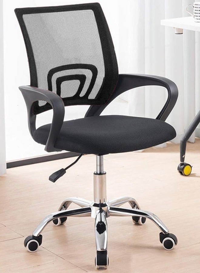 Generic Ergonomic Office Chair Home Desk Task Computer Gaming with Back Lumbar Support Armrest Swivel Modern Adjustable Rolling Executive Mesh for Women Men, Black  - Image 1