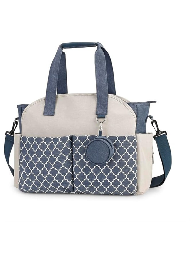 انسجام حقيبة حفاضات مع حافظة لهاية حقيبة ظهر للحفاضات للأم - حقيبة مستشفى ذات سعة كبيرة للولادة حقيبة سفر للأطفال مع جيب معزول للزجاجة وحافظة مناديل مبللة حقيبة يد مقاومة للماء تتضمن حامل لهاية - Image 1