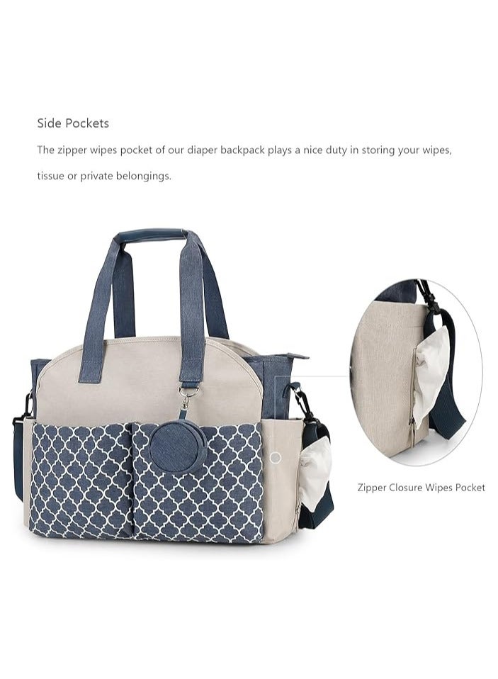 انسجام حقيبة حفاضات مع حافظة لهاية حقيبة ظهر للحفاضات للأم - حقيبة مستشفى ذات سعة كبيرة للولادة حقيبة سفر للأطفال مع جيب معزول للزجاجة وحافظة مناديل مبللة حقيبة يد مقاومة للماء تتضمن حامل لهاية - Image 5