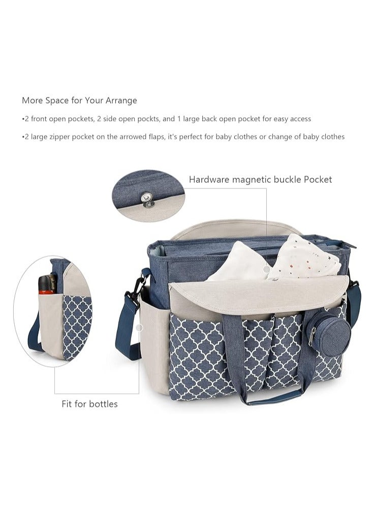 انسجام حقيبة حفاضات مع حافظة لهاية حقيبة ظهر للحفاضات للأم - حقيبة مستشفى ذات سعة كبيرة للولادة حقيبة سفر للأطفال مع جيب معزول للزجاجة وحافظة مناديل مبللة حقيبة يد مقاومة للماء تتضمن حامل لهاية - Image 3