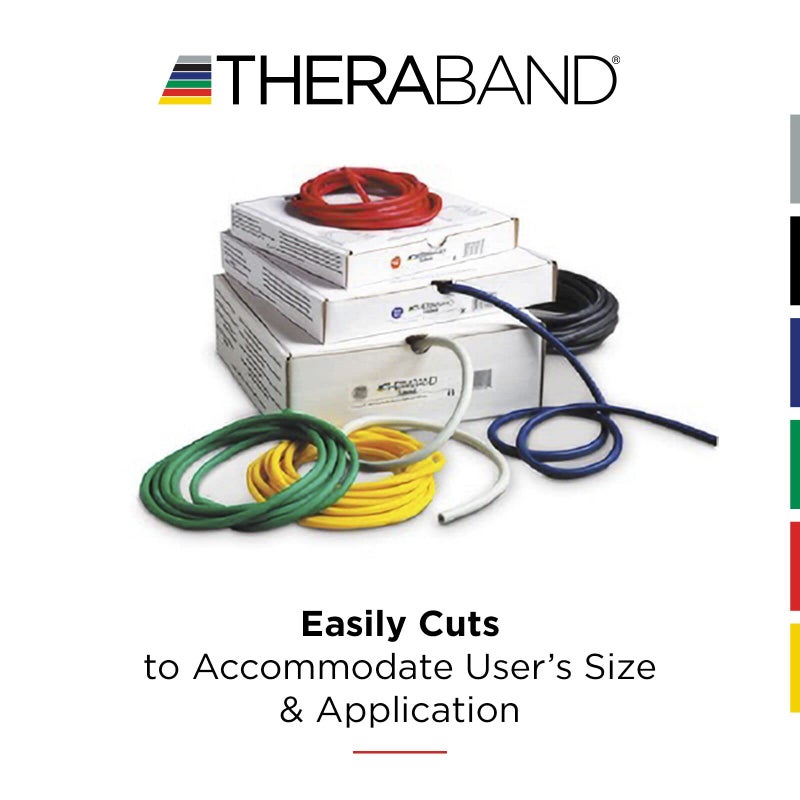 Theraband Resistance Tubes  Professional Latex Elastic Tubing With Soft Handles  Full Body Exercise  Physical Therapy  Lower Pilates  At-Home Workouts  & Rehab  48 Inch  Red  Medium  Beginner Level 3 - Image 4