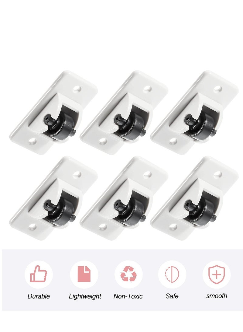 Self Adhesive Caster Wheels, 12 Pieces Mini Fixed Wheels Caster Boxes Caster Paste Plastic Wheel Sticky Caster Carton for Storage Box Trash DIY Toy Car Bin Storag  - Image 4