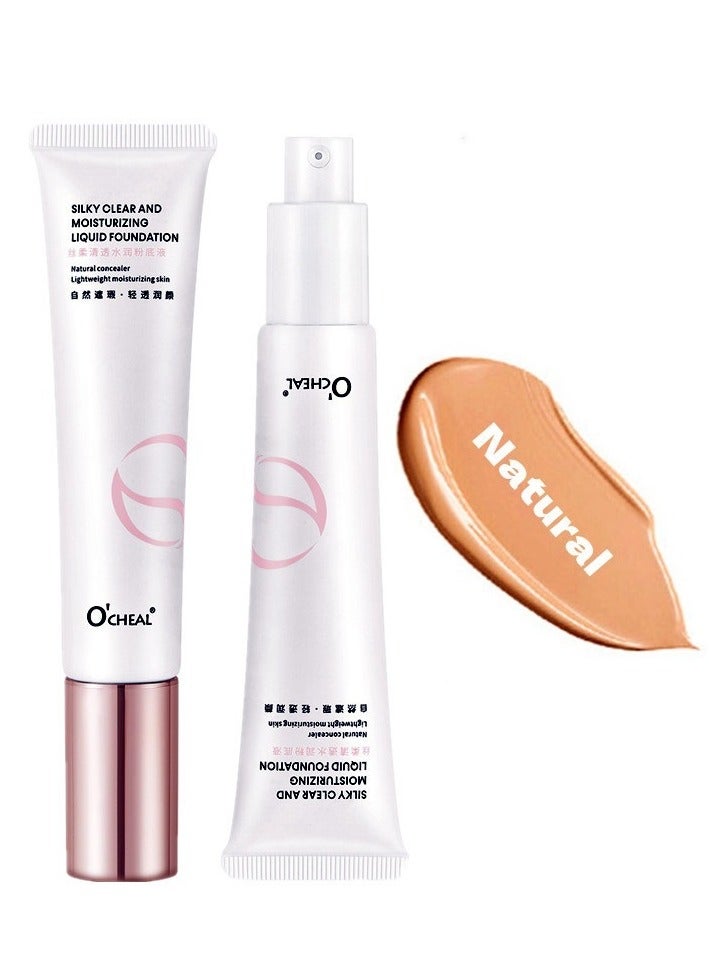 OCHEAL Hydrating BB Cream, Light BB Cream Foundation Cover Blemishes Tinted Moisturiser, Oil Control Cushion Foundation Color Correcting Cream for All Skin Types, Hydrating, Even Skin Tone 30g (Natural) - Image 1