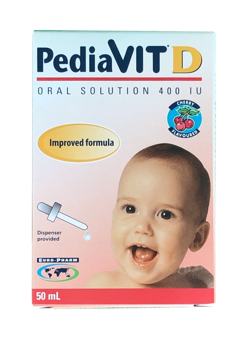PediaVit Pediavit D Drops 50Ml Cherry Flavoured 