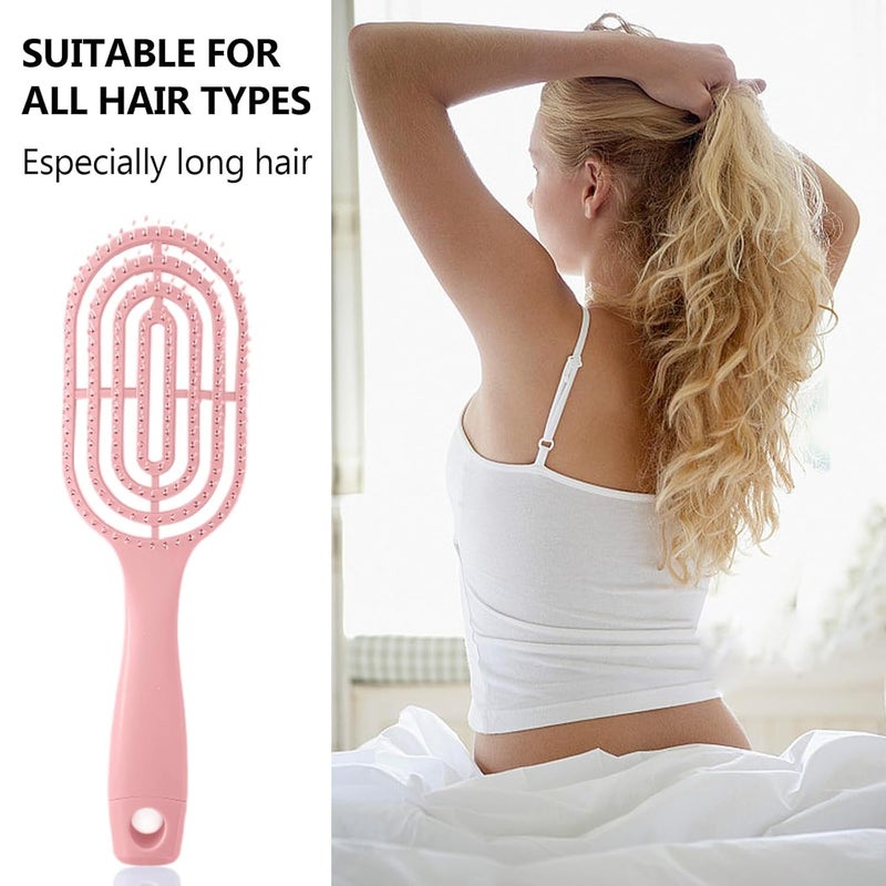 BLURISM Curved Vented Detangling Hair Brushes Wet Dry Detangler Hair Brushes Fast Drying Styling Massage Hairbrush for Women Men or Kids Detangling Brush for LongThickTangled Hair - Image 3
