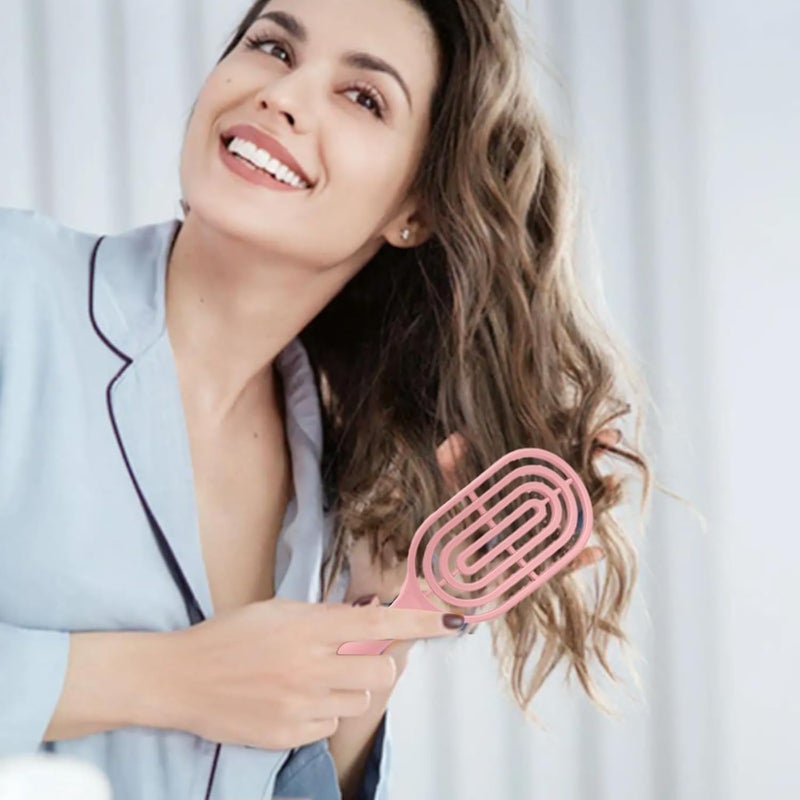 BLURISM Curved Vented Detangling Hair Brushes Wet Dry Detangler Hair Brushes Fast Drying Styling Massage Hairbrush for Women Men or Kids Detangling Brush for LongThickTangled Hair - Image 2