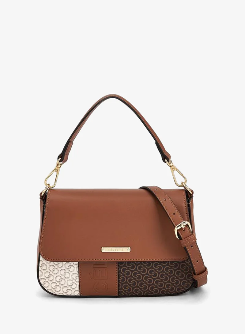 Celeste Monogram Print Crossbody Bag with Handle