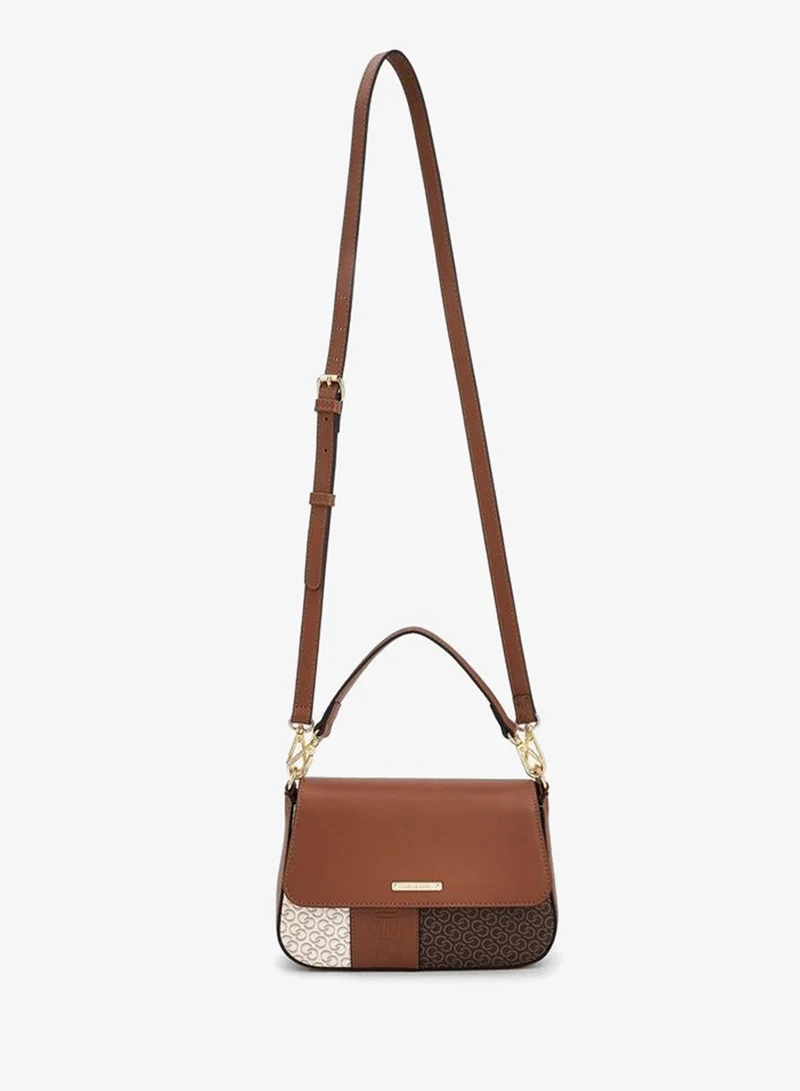 Celeste Monogram Print Crossbody Bag with Handle