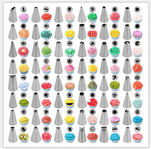 AISARCH 48-Piece Numbered Piping Tips, Cookie Icing Tips, Cookie Decorating Kit, Cake Decorating Tips for Cupcakes Cookies, Cake Supply Master Decorating Tip Set - Image 2