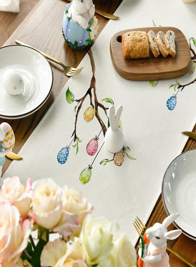 Yarcooly Happy Easter Table Runner He is Risen Table Cover Watercolor Religious Jesus Decor Easter Decorations and Supplies for Home Party - Image 3